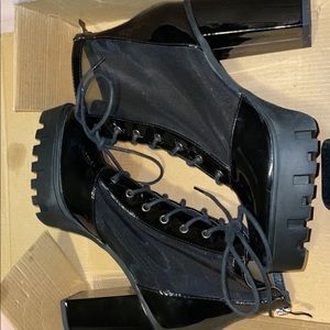 NEVER WORN! Just tried on and didn’t like! Fashion Nova: Free Falling Booties